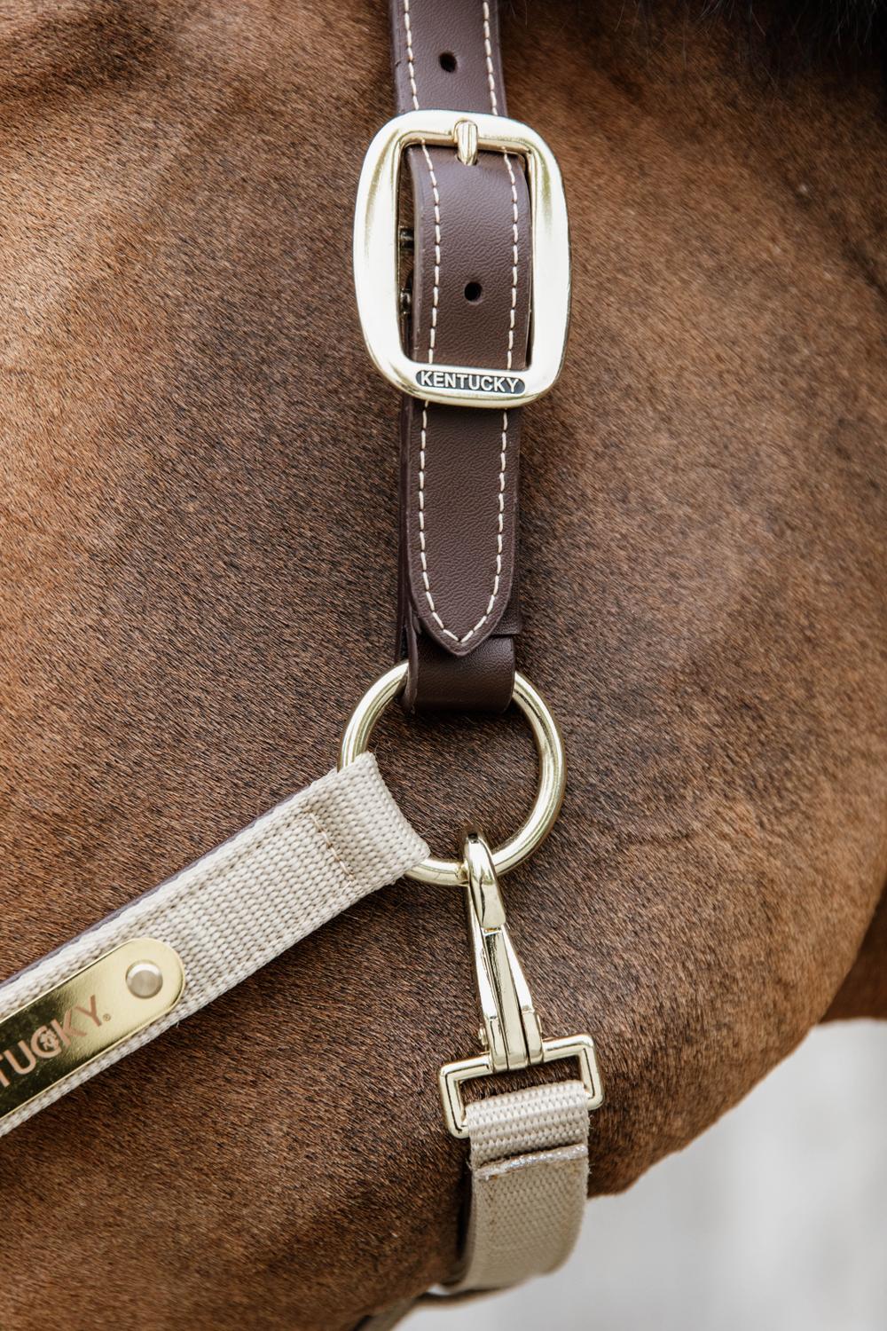 Kentucky Horsewear Anatomic Nylon Halter, Beige COB