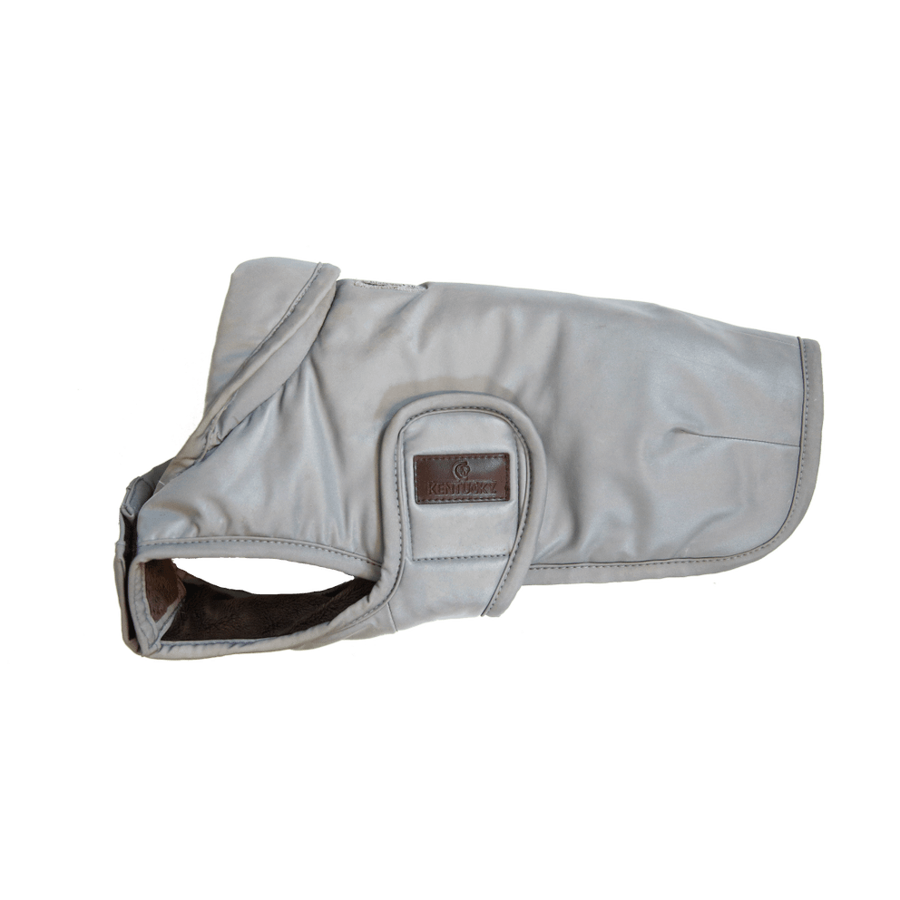 Dog coat reflective & water repellent belly cover silver 150g XS 31cm
