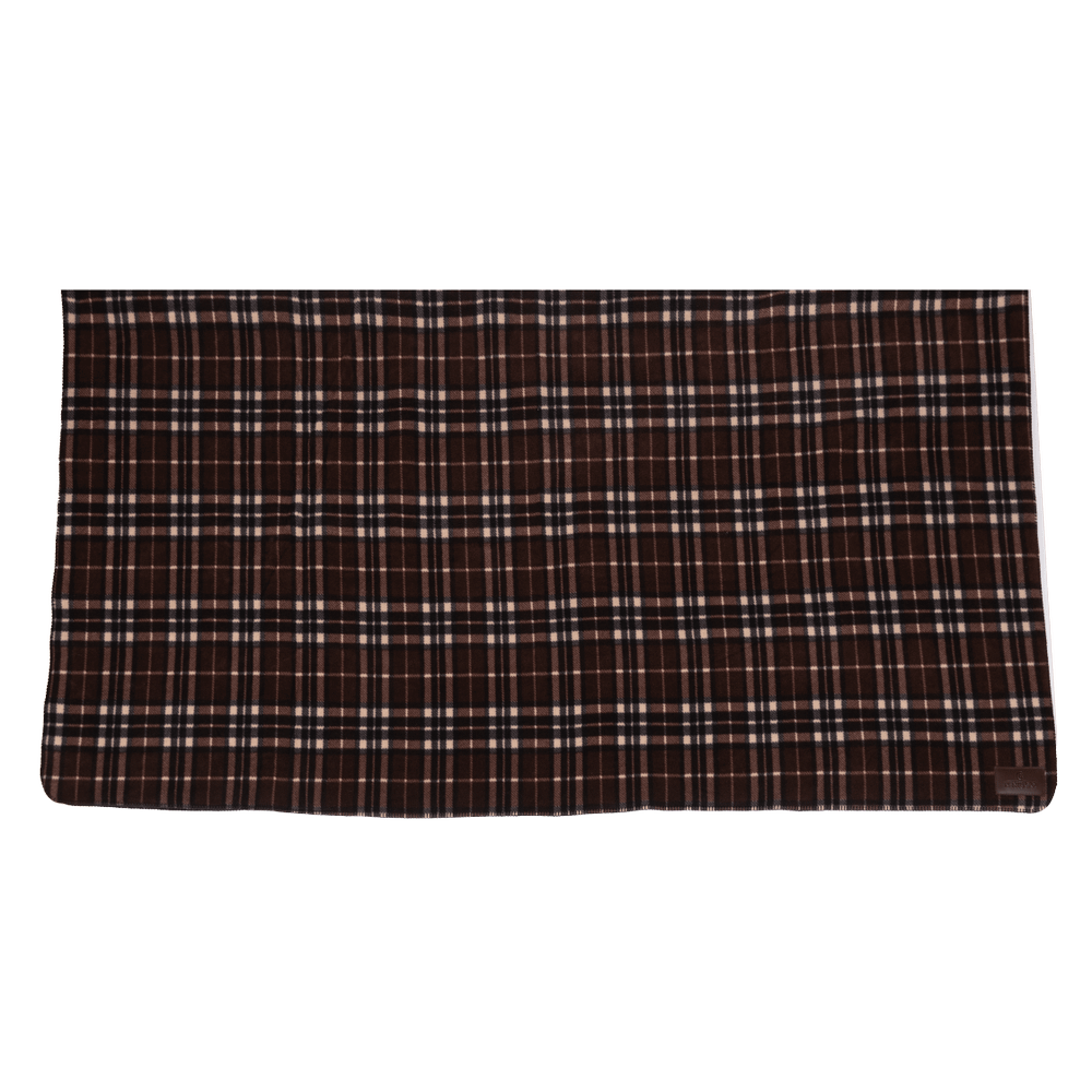 Imprimé à carreaux brun