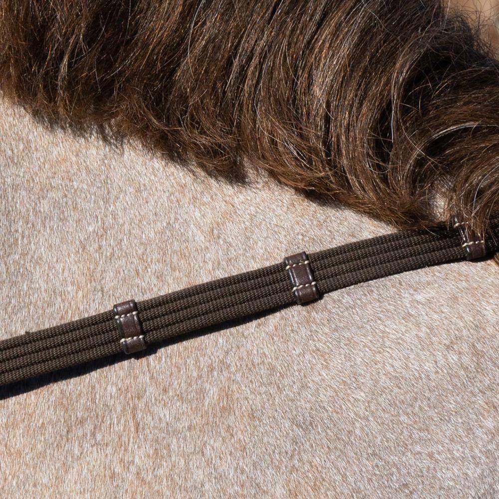 5/8" Web Reins With 9 Leather Loops