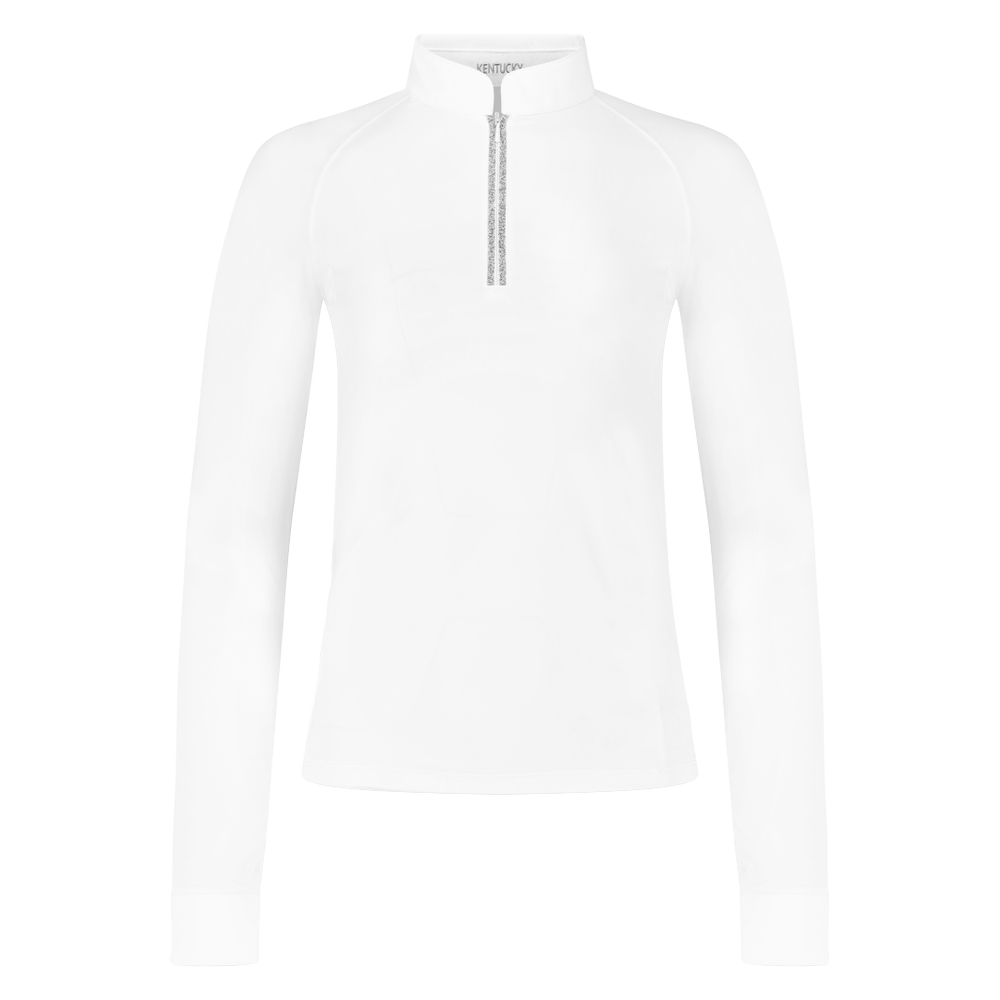 Turniershirt Classic Damen Glitzer Reisverschluss Lange Ärmeln