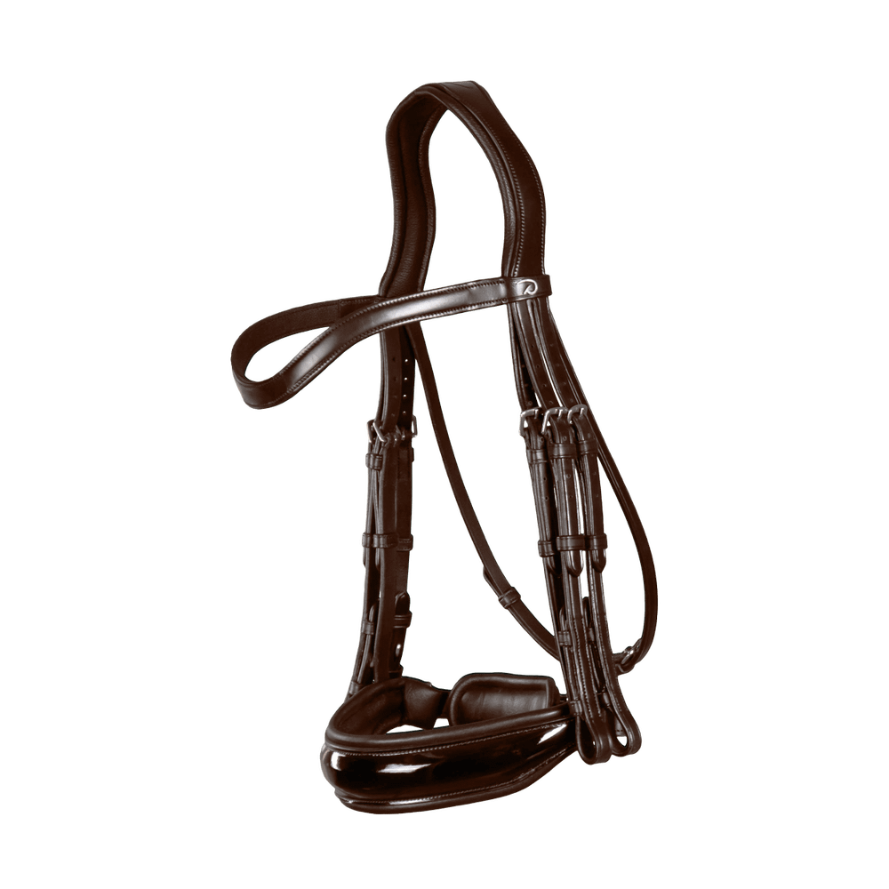 Patent Large Crank Noseband Double Bridle | OVER | Brown | NEECASBRO ...