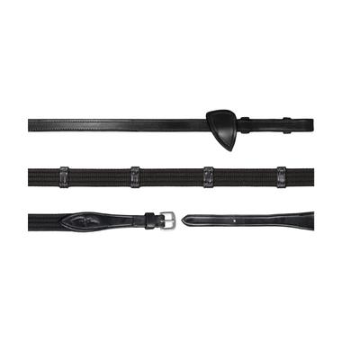 5/8" Web Reins With 9 Leather Loops