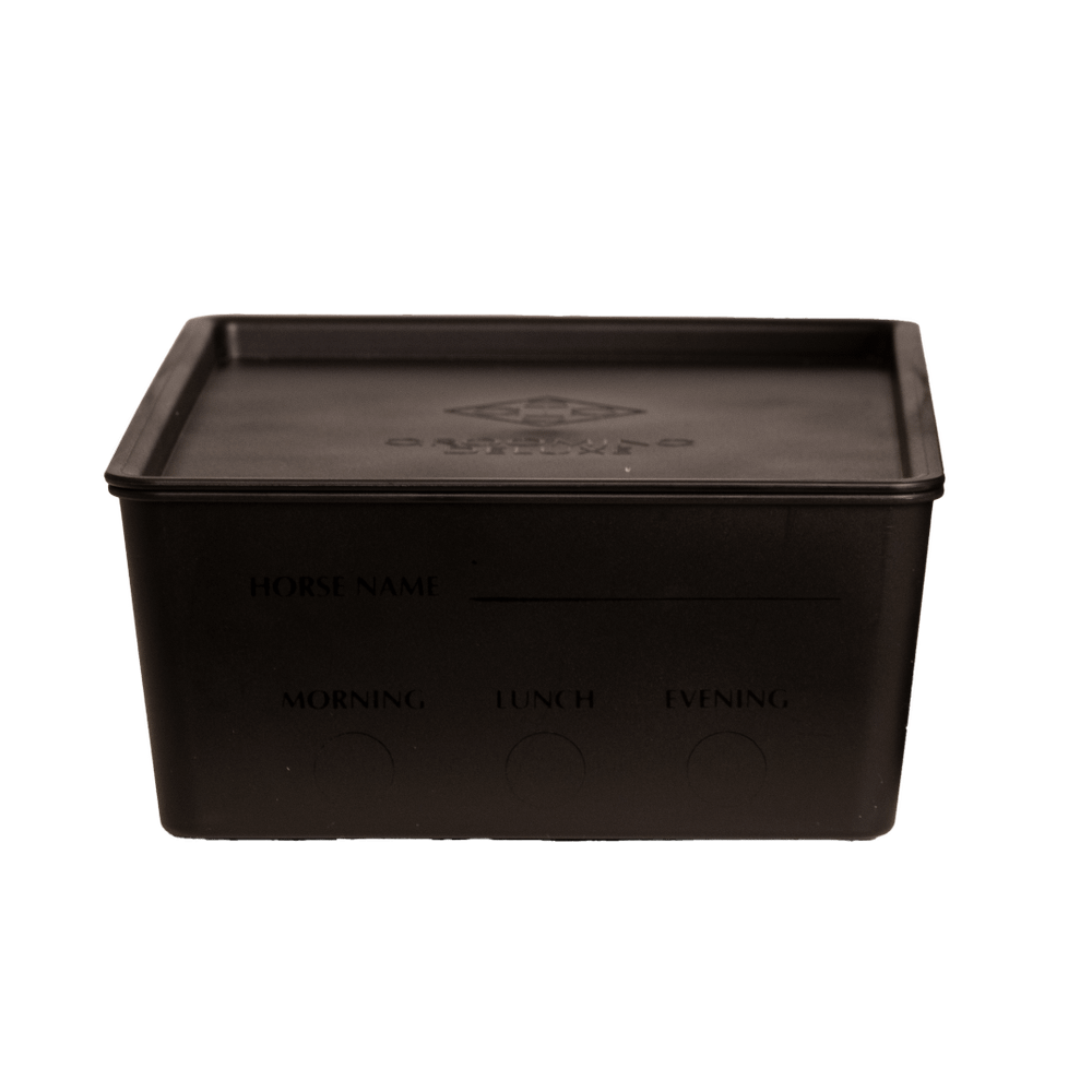 Horsefeed box with lid black 3,5L